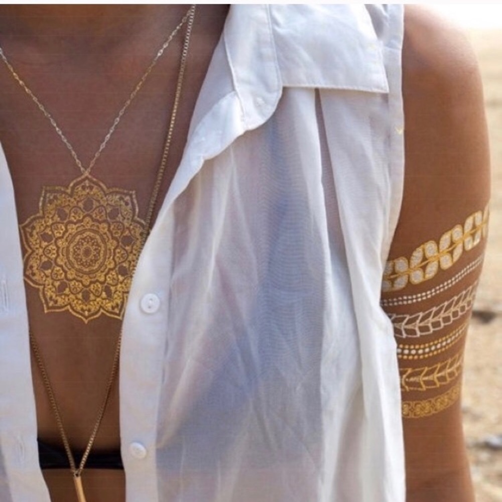 ⚡️Marked Down 30%off bundles ! ⚡️Metallic Tattoo 2sheets